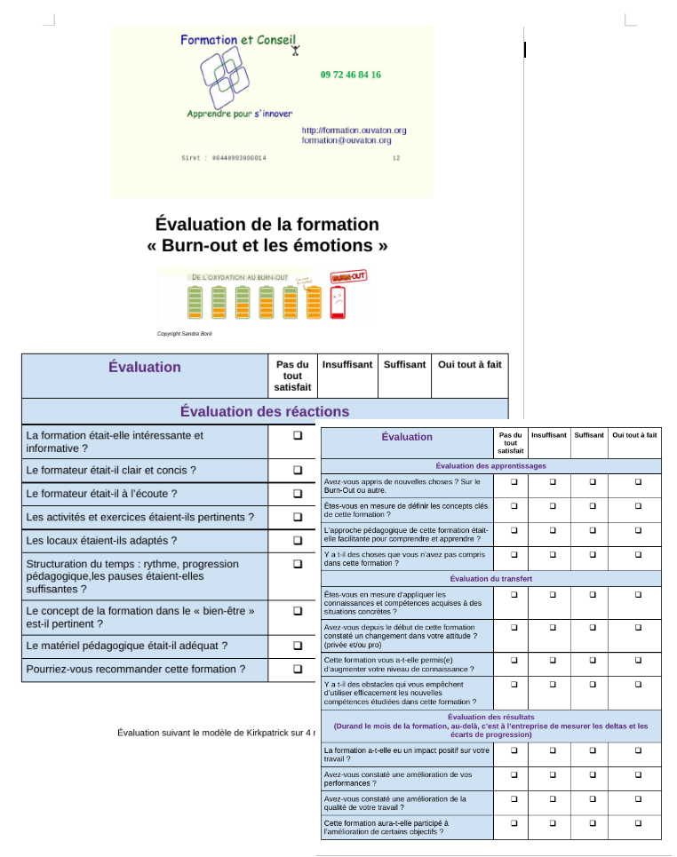 Evaluations